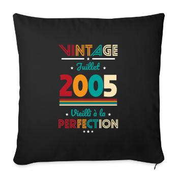 20 Years Anniversary - Vintage - July 2005 - Sofa pillowcase 17,3'' x 17,3'' (45 x 45 cm) - black - Front