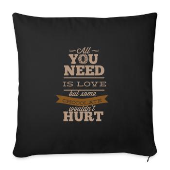 chocolate - Sofa pillowcase 17,3'' x 17,3'' (45 x 45 cm) - black - Front