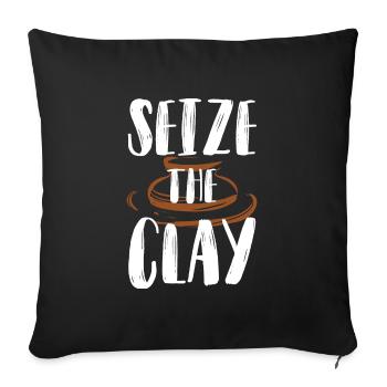 Poterie et poterie - Housse de coussin décorative 45 x 45 cm - noir - Devant