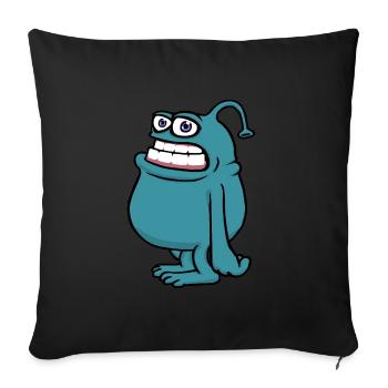 Mampfredo - Housse de coussin décorative 45 x 45 cm - noir - Devant