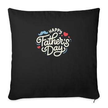 Fathers day - Housse de coussin décorative 45 x 45 cm - noir - Devant