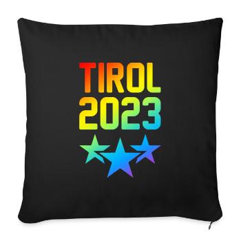 Tyrol 2023 - Housse de coussin décorative 45 x 45 cm - noir - Devant