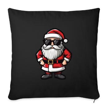 Santa Claus Comic Santa - Sofa pillowcase 17,3'' x 17,3'' (45 x 45 cm) - black - Front