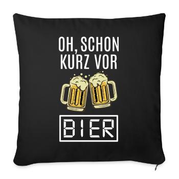 Bier Bierkrug Bierzelt Biergarten Biertrinker Fun - Sofakissenbezug 45 x 45 cm - Schwarz - Vorne