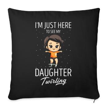 Stocktanz Design für Stabtänzerin - Sofakissenbezug 45 x 45 cm - Schwarz - Vorne