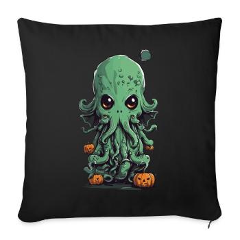 Cute Kawaii Cthulhu Halloween Design - Sofa pillowcase 17,3'' x 17,3'' (45 x 45 cm) - black - Front