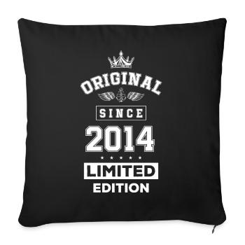 2014 limited edition Geburtstag - Sofakissenbezug 45 x 45 cm - Schwarz - Vorne