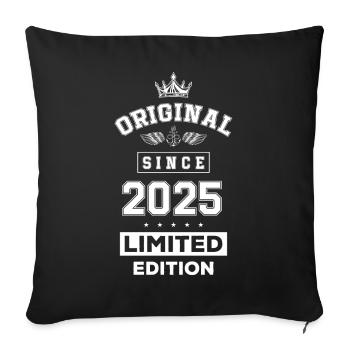 2025 limited edition birthday - Sofa pillowcase 17,3'' x 17,3'' (45 x 45 cm) - black - Front
