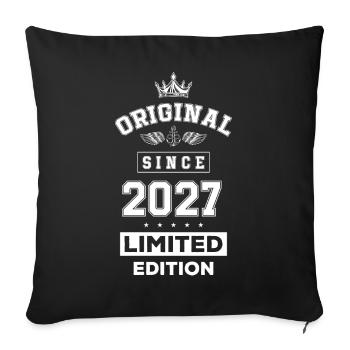 Anniversaire édition limitée 2027 - Housse de coussin décorative 45 x 45 cm - noir - Devant