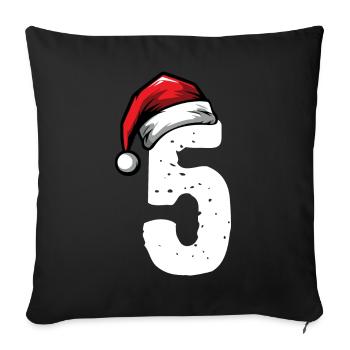 5 Numéro de Noël - Housse de coussin décorative 45 x 45 cm - noir - Devant