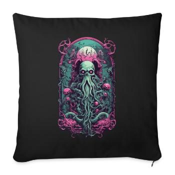 Occulte goule Kraken Monster Halloween Design - Housse de coussin décorative 45 x 45 cm - noir - Devant