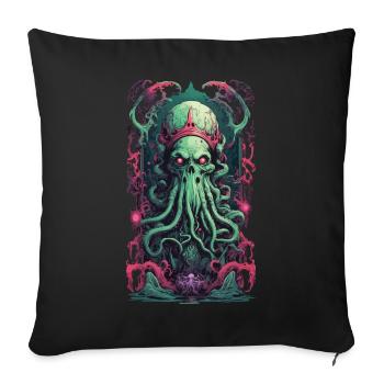 Demons King Underworld Gothic Occult Design - Sofa pillowcase 17,3'' x 17,3'' (45 x 45 cm) - black - Front