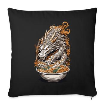 Vintage Ramen Dragon Ukiyo-E Japan Art - Sofa pillowcase 17,3'' x 17,3'' (45 x 45 cm) - black - Front