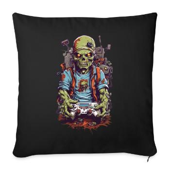 Zombie Gamer Ultimate Halloween Gaming Design - Sofa pillowcase 17,3'' x 17,3'' (45 x 45 cm) - black - Front