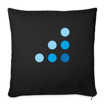 Blue dots 800x800 - Sofakissenbezug 45 x 45 cm - Schwarz - Vorne