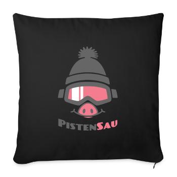 PistenSau (Rüssel-Edition) - Sofakissenbezug 45 x 45 cm - Schwarz - Vorne