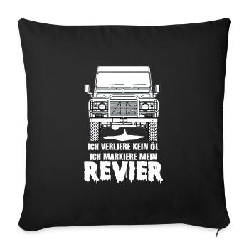 defender lustig funny Geschenk - Sofakissenbezug 45 x 45 cm - Schwarz - Vorne