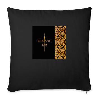 eIRE1916 - Sofa pillowcase 17,3'' x 17,3'' (45 x 45 cm) - black - Front