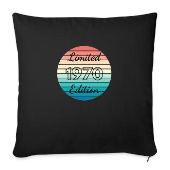 Limited edition 1970 - Sofa pillowcase 17,3'' x 17,3'' (45 x 45 cm) - black - Front