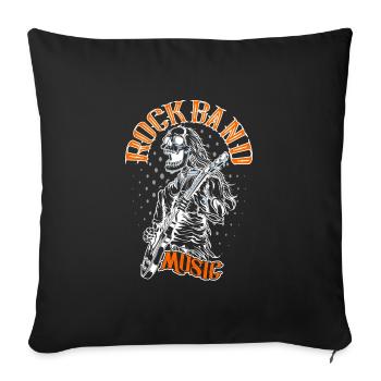Faites vibrer votre monde avec notre groupe - Housse de coussin décorative 45 x 45 cm - noir - Devant