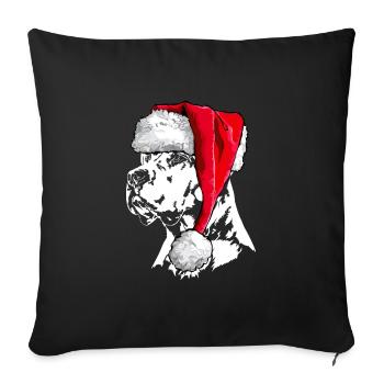 Santa DOGO ARGENTINO Christmas Dogs Wilsigns - Sofa pillowcase 17,3'' x 17,3'' (45 x 45 cm) - black - Front