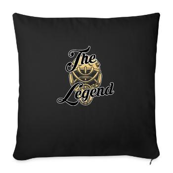 La Légende - Housse de coussin décorative 45 x 45 cm - noir - Devant