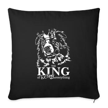 BERGER AUSTRALIEN Roi de tout Wilsigns - Housse de coussin décorative 45 x 45 cm - noir - Devant
