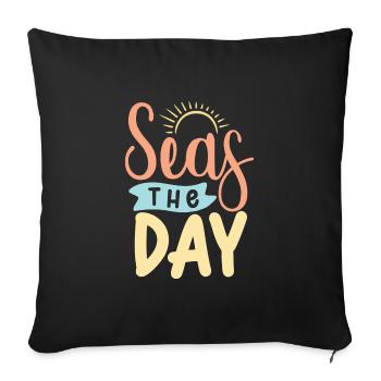 Mers Le Jour - Housse de coussin décorative 45 x 45 cm - noir - Devant
