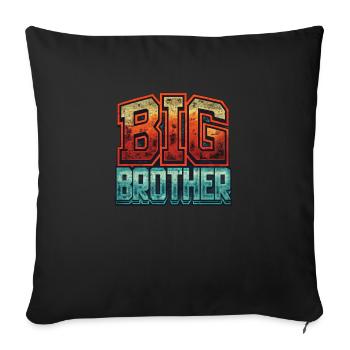 FRÈRE AÎNÉ - Housse de coussin décorative 45 x 45 cm - noir - Devant