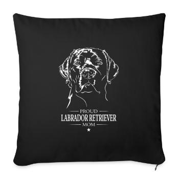 Labrador Retriever Maman Chien Chien Labbi Wilsigns - Housse de coussin décorative 45 x 45 cm - noir - Devant