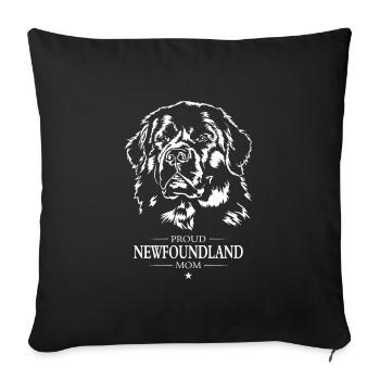 Newfoundland Mom Dog Dog Newfoundland Wilsigns - Sofa pillowcase 17,3'' x 17,3'' (45 x 45 cm) - black - Front