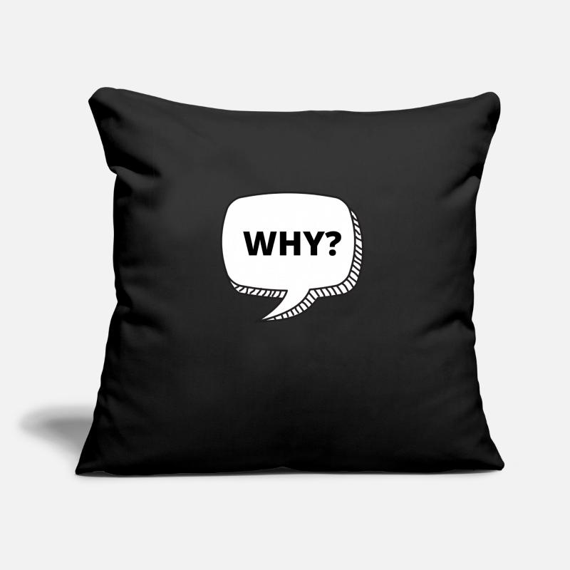 Why Bubble Text Sofa pillowcase 17,3'' x 17,3'' (45 x 45 cm)
