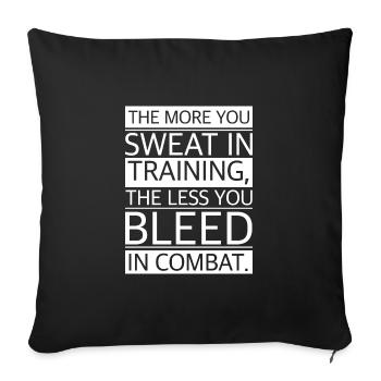 Le fitness, c’est ma vie | Sueur, Combat, Protéines - Housse de coussin décorative 45 x 45 cm - noir - Devant