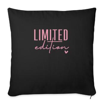 „Limited Edition“ - Sofakissenbezug 45 x 45 cm - Schwarz - Vorne