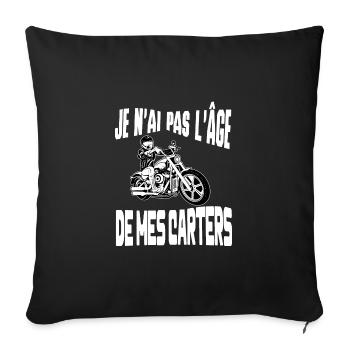 je n'ai pas l'âge de mes carters - Housse de coussin décorative 45 x 45 cm - noir - Devant