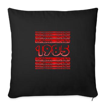 1985 - Sofakissenbezug 45 x 45 cm - Schwarz - Vorne