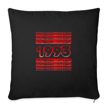 1993 - Housse de coussin décorative 45 x 45 cm - noir - Devant
