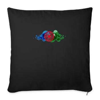 WheelsRomaSintiCoprightLennylindell2 - Sofa pillowcase 17,3'' x 17,3'' (45 x 45 cm) - black - Front