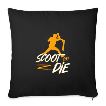 Scoot or les cascadeurs de cascadeurs scooters - Housse de coussin décorative 45 x 45 cm - noir - Devant