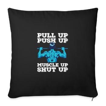 calisthenics body weight dips chin-up bars calist - Sofa pillowcase 17,3'' x 17,3'' (45 x 45 cm) - black - Front
