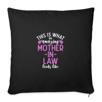 Mother In Law From Daughter Mother's Day - Sofa pillowcase 17,3'' x 17,3'' (45 x 45 cm) - black - Front