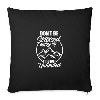 énonciations philosophiques vie sagesse vie spuc - Housse de coussin décorative 45 x 45 cm - noir - Devant