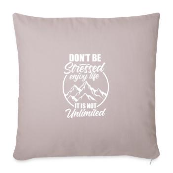 énonciations philosophiques vie sagesse vie spuc - Housse de coussin décorative 45 x 45 cm - taupe clair - Devant