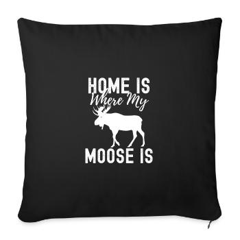 Moose - Sofa pillowcase 17,3'' x 17,3'' (45 x 45 cm) - black - Front