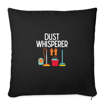 Dust Whisperer Housekeepers Maid Services - Sofa pillowcase 17,3'' x 17,3'' (45 x 45 cm) - black - Front