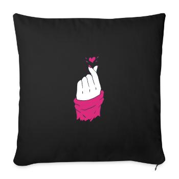 Kpop K-pop Korean Gifts Kdrama - Housse de coussin décorative 45 x 45 cm - noir - Devant