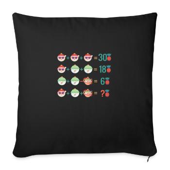 Christmas Math Quiz Math Teacher Christmas à July - Housse de coussin décorative 45 x 45 cm - noir - Devant