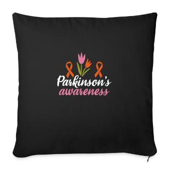 Parkinson'S Awareness Tulips - Sofa pillowcase 17,3'' x 17,3'' (45 x 45 cm) - black - Front