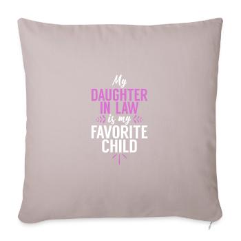 My Daughter-In-Law Is My Favorite Child Funny Dad - Sofa pillowcase 17,3'' x 17,3'' (45 x 45 cm) - light taupe - Front