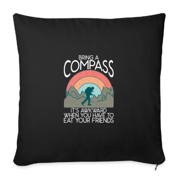 Bringen Compass Es ungeschickte Wenn Sie Ihre - Sofakissenbezug 45 x 45 cm - Schwarz - Vorne